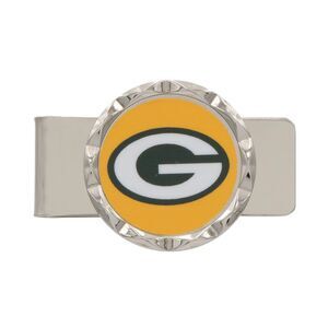 Aminco NFL Green Bay Packers Diamond Cut Logo Metal Money Clip